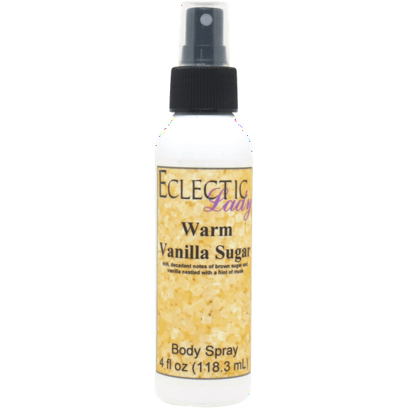 Warm Vanilla Sugar Body Spray, Eclectic Lady, Hydrating Mist, Unisex, 16 oz