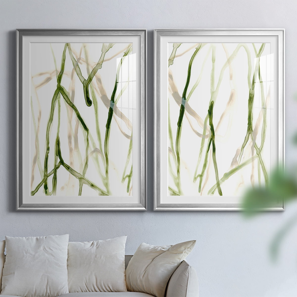 Wexford Home Runnel VII Premium Framed Print, 30.5" x 42.5" - Ready to Hang, Silver (Set of 2)