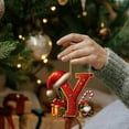 thumbnail image 5 of yulier 26 Initial Letter Christmas Ornaments, Personalized Christmas Alphabet Ornaments Cute Santa Claus Pendant Christmas Tree Hanging Decorations Xmas Gifts for Family (Y), 5 of 5