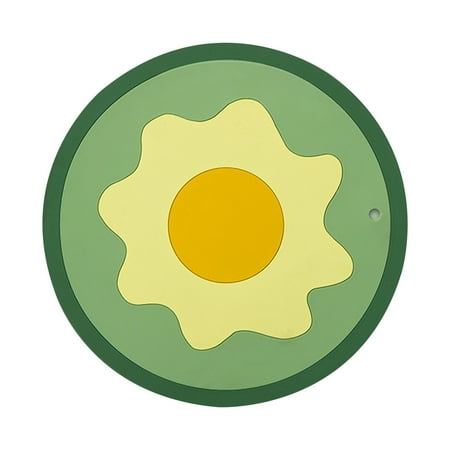 

Grandest Birch Table Mat Heat Insulation Poached Egg Pattern Long Lasting Silicone Print Placemat for Home Table Mat