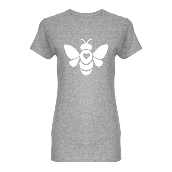 Bee Icon And Heart T-Shirt Women -Image by Shutterstock, Female XX-Large