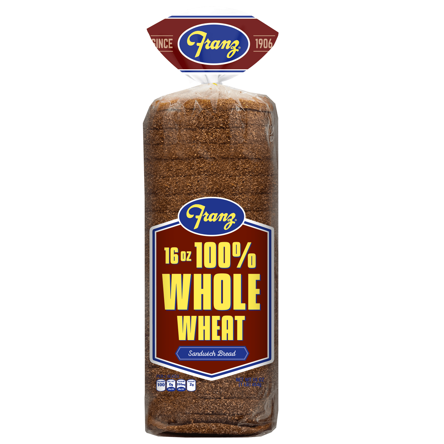 Franz Whole Wheat Made with 100% Whole Wheat Flour Bread, 16 oz