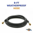 thumbnail image 2 of Flame King 96-inch Thermo Rubber Hose Assembly 3/8-inch ID Female to Female, Heavy Duty for Trailer, Camper, Outdoor Use, 2 of 6