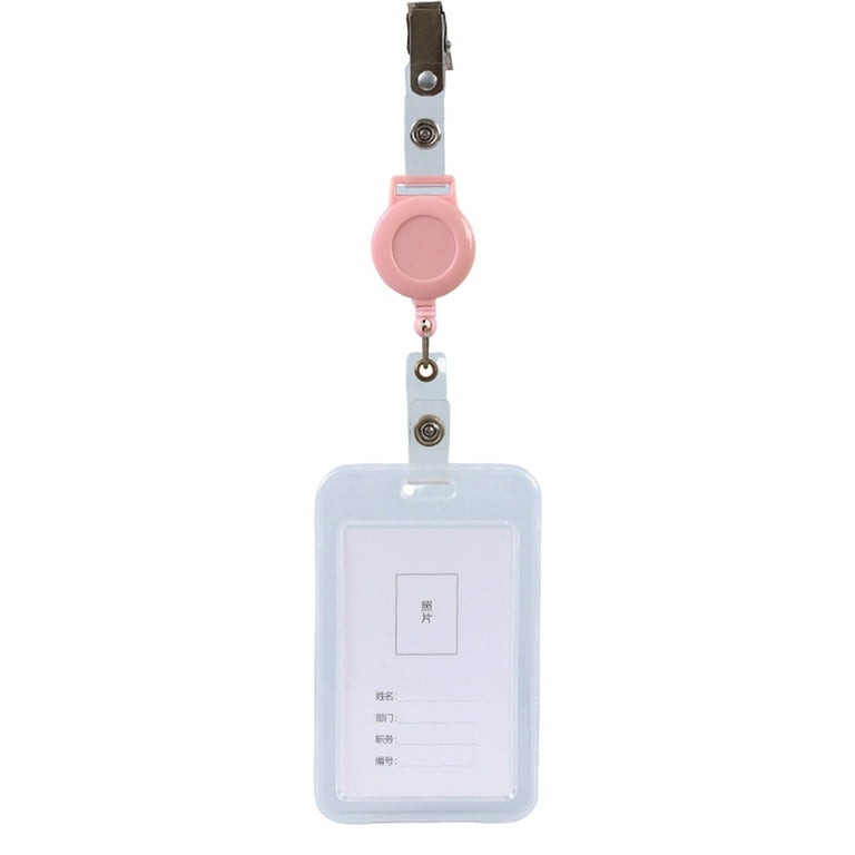 Retractable Work Card Holder- Smooth Surface, Waterproof