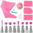 thumbnail image 3 of Silicone Piping Bags and Tips Set Cake DIY Decorating Kit with Stainless Steel Nozzle Reusable Silicone Pastry Baking tool, 3 of 9