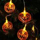 thumbnail image 1 of Guirnalda de luces solares LED de 6 m y 40 LED para Halloween al aire libre, fiestas decorativas, Halloween, jardín, festividades, otoño, luces cálidas tipo calabaza (guirnalda plana de calabaza), 1 of 2