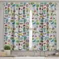 thumbnail image 2 of Ambesonne Retro Valance & Curtain, Pop Art Cartoon Pattern Art, 55"x24", Multicolor, 2 of 6