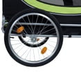 thumbnail image 4 of ZephyPaws Bike Dog Trailer,Carrier for Small and Large Pets up to 66 lbs,Easy Folding Cart Frame,Quick Release Wheel, Universal Bicycle Coupler,Washable Non-Slip Lining,Black Green, 4 of 8