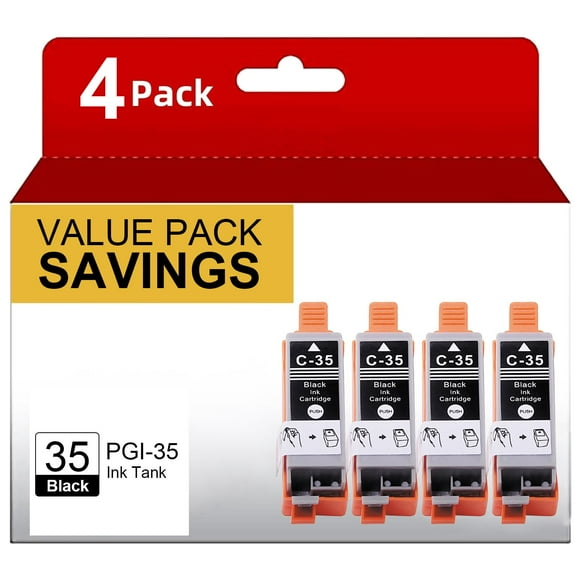 Cartucho de tinta NEXTPAGE PGI-35 negro, paquete de 4 unidades para Canon