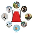 thumbnail image 6 of Zufioo Red Sports Cinch Sack Gym String Bags Machine Washable Heavy Duty String Backpack for Men Women-Medium, 6 of 6