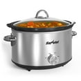 thumbnail image 2 of Sunvivi 4QT Compact Slow Cooker & Food Warmer, 3 Temperature Settings - Removable Ceramic Pot, Silver, 2 of 9