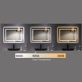 thumbnail image 6 of Square Touch LED Bathroom Mirror, Tricolor Dimming Lights-32*24", 6 of 17
