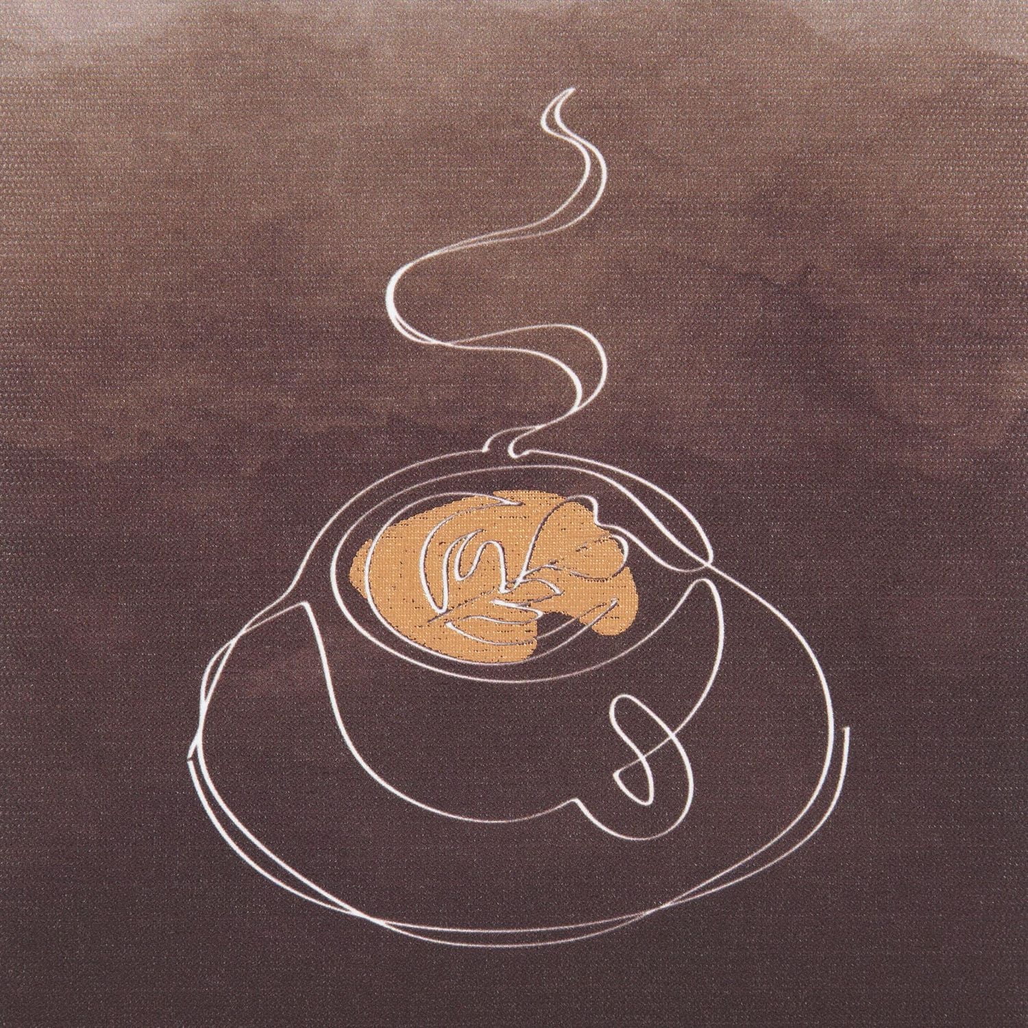 Toile embellie tasse de café 15,2 cm L x 15,2 cm H