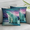 thumbnail image 3 of Polar Bear Throw Pillow Covers for Kids Teens,Galaxy Starry Sky Pillow Covers ,Cute White Bear Cushion Covers,Safari Animal Decorative Pillow Covers for Bedroom, 3 of 7