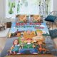 thumbnail image 2 of Recreo Conjunto de sábanas temático, trío de piezas, cómodo y amigable con la piel, diseño único, regalo de decoración para el hogar para familiares, amigos y fans,140cm *210cm, 2 of 6