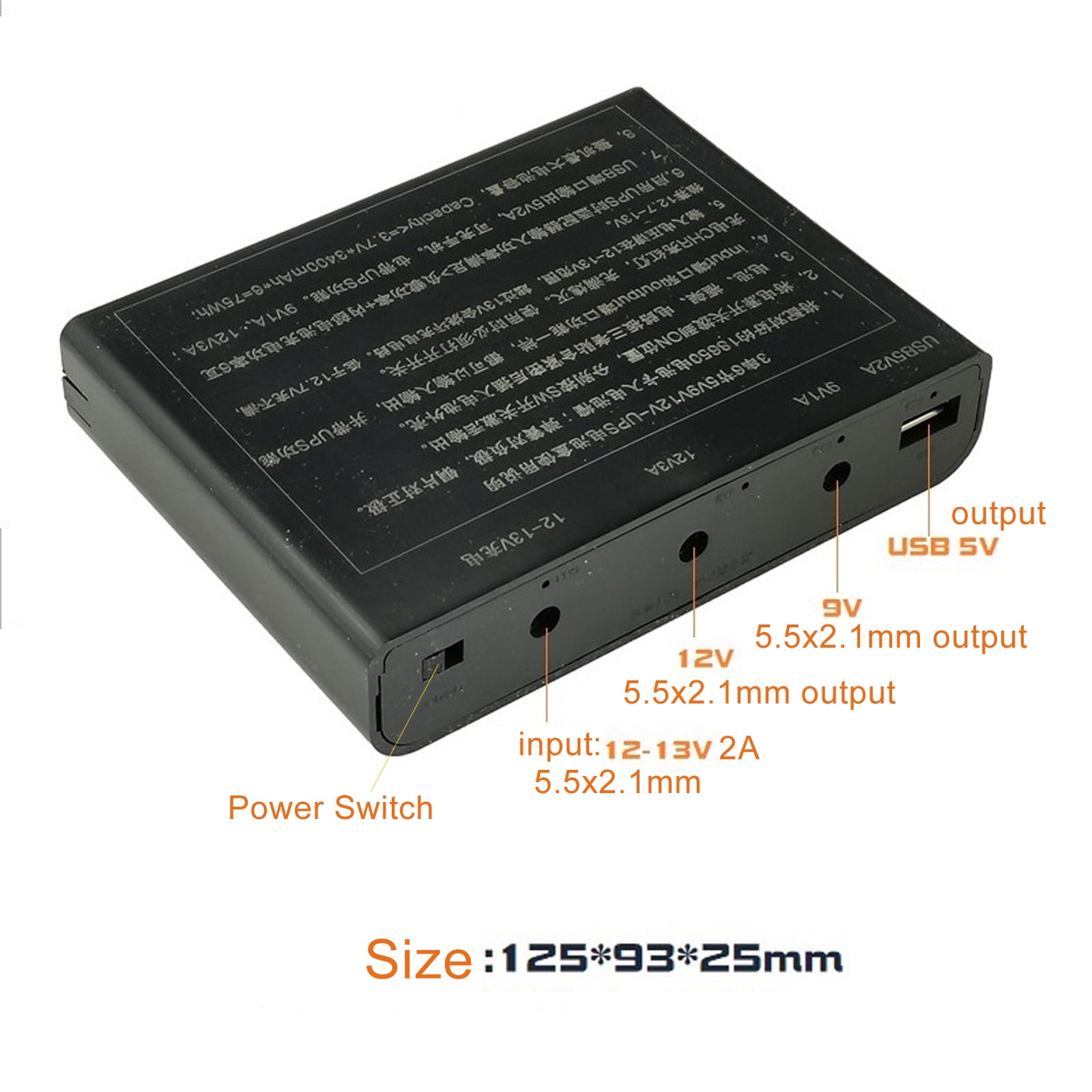 SPARKOLE 12V Battery Pack Rechargeable 5200mAh Lithium Ion Battery for LED  Strip/CCTV Camera/Electronic Organ/Optical Network Unit/Router,Portable 12