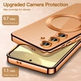 thumbnail image 5 of JETech Electroplated Case for Samsung Galaxy S24 6.2-Inch, Camera Lens Full Protection, Compatible with MagSafe Wireless Charging, Shockproof Soft TPU Phone Cover (Sandstone Orange), 5 of 7