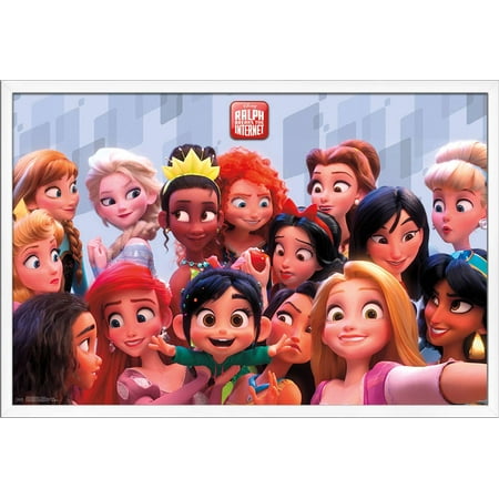 Disney Wreck It Ralph: Ralph Breaks The Internet - Princess Wall Poster, 22.375" x 34", Framed