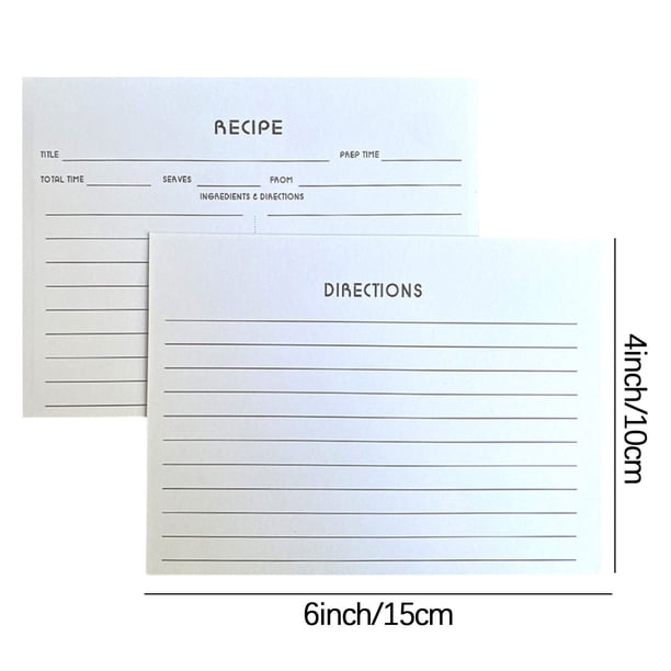 Papel de Tarjeta para Hacer Tarjetas Receta Tarjeta Ingrediente Alimentario Registro Tarjeta Papel de Arte