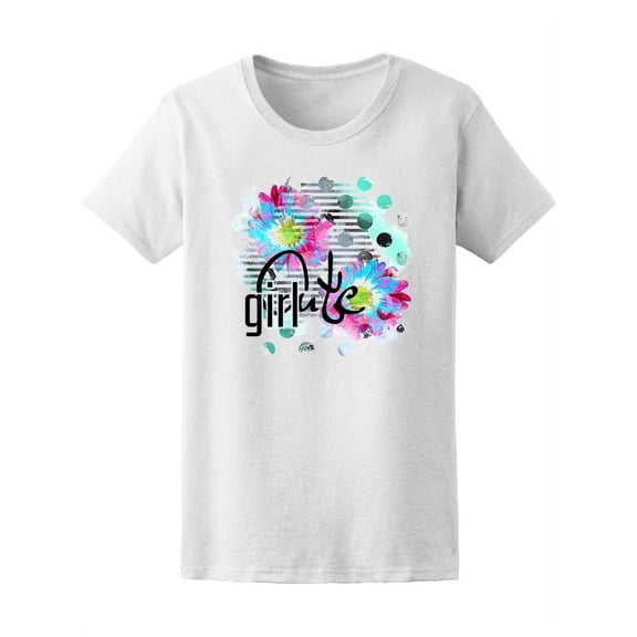 Cute Girl Quote, Dots & Flowers Tee Women's -Image by Shutterstock