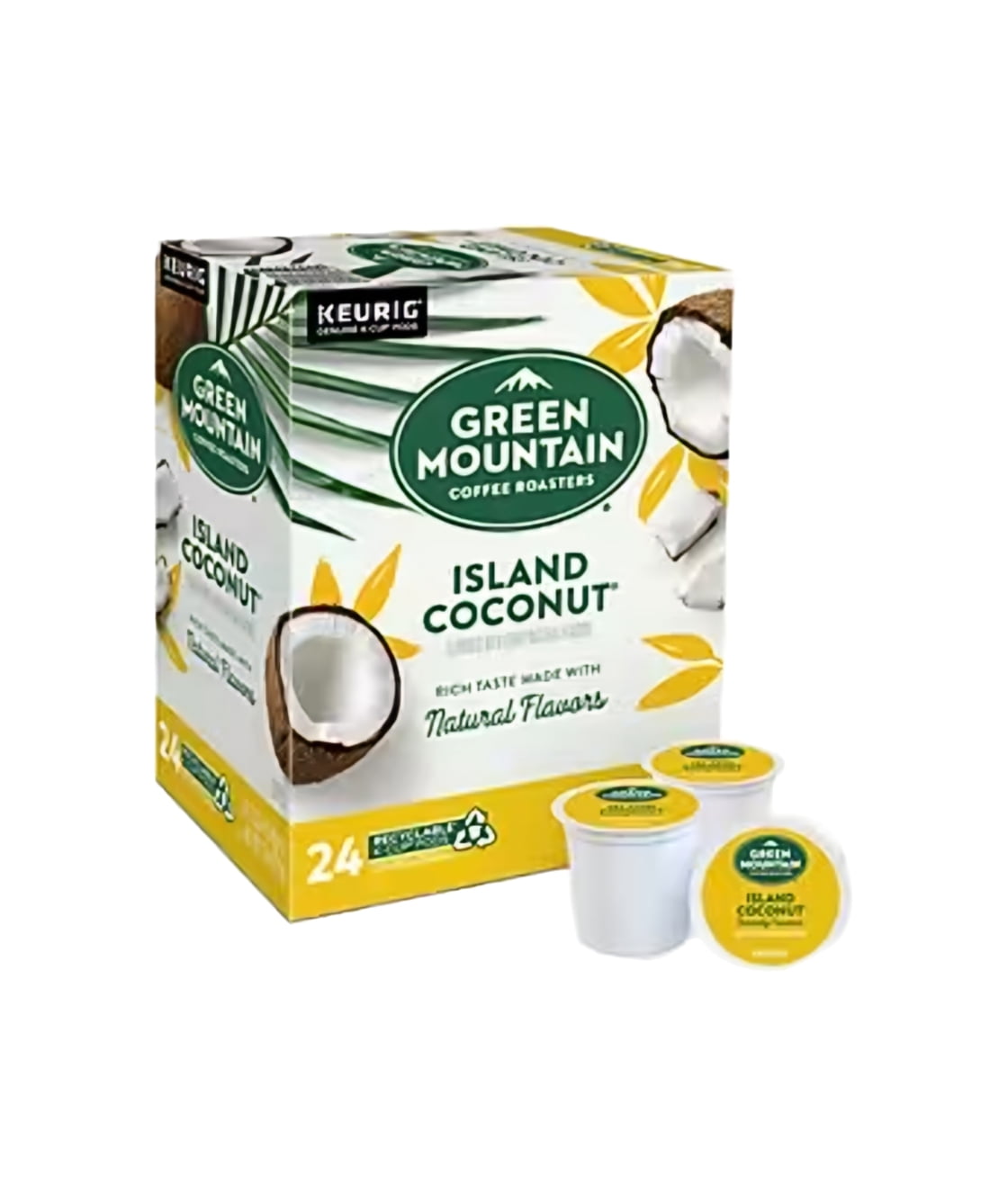 Green Mountain Island Coconut and Toasted Marshmallow Coffee K Cup Pods Variety Pack , 24 K Cups Per Flavor