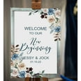 thumbnail image 2 of Darling Souvenir MADE WITH LOVE Personalized Welcome Sign/ Banner, Welcome To Our New Beginning Custom Painted Flower With Border Wedding, Engagement Party Sign - 18x12, 2 of 5