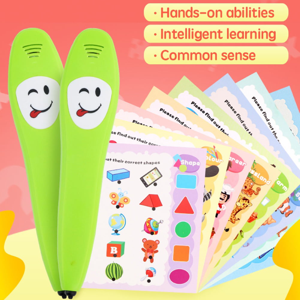 Early Kids Childhood Cognitive Learning Intelligent Pen 12pcs Learning Cards 