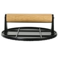 thumbnail image 4 of Aluminum Alloy Burger Press Heavy-Duty Bacon Grilling Burger Smasher Grill Press with Wooden Handle, 4 of 6