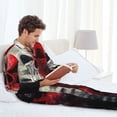 thumbnail image 5 of Bingfone Men's Pajama Set 2 Piece Loungewear PJs, Long Sleeve with Pajama Pants-Red And White Screaming Demon Skull, 5 of 7