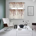 thumbnail image 4 of Fall Leaves Kitchen Curtains Sets for Windows 36 Inch Length, Vintage Rustic Watercolor Leaf Plants Rod Pocket Window Treatments Tier Curtains and Valances Set for Bedroom/Bathroom, 4 of 8