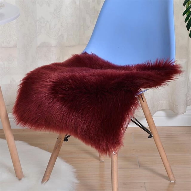 Xiao Hua Cojín de Silla de Felpa Rojo Vino -1 Pieza, 15.75 X 15.75 Pulgadas, Felpa Sedosa Ultrasuave, Adecuado para Cojín de Silla de Comedor de Oficina en Casa, Cojín de Meditación y Oración