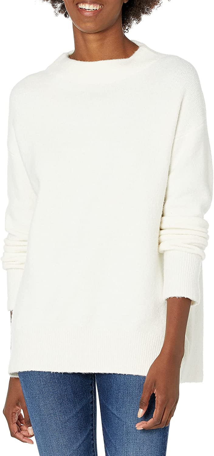 Women s Boucle Mock Neck Oversized 