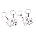 thumbnail image 4 of Llavero de 4 naipes con temática de póker, divertido y novedoso, ideal como recuerdo de fiesta de circo o como decoración para mochila., 4 of 8
