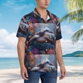 thumbnail image 5 of Daiia Underwater Lazy Turtle Hawaiian Shirt for Men Gentle Cotton Regular Short Sleeve Casual-Large, 5 of 9