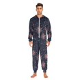 thumbnail image 3 of FORMRS Onesies Pajama for Adults Unisex Hoodie Winter Jumpsuit One Piece Sleepwear, Sizes S-2XL, Red and White Fireworks Pattern, 3 of 7