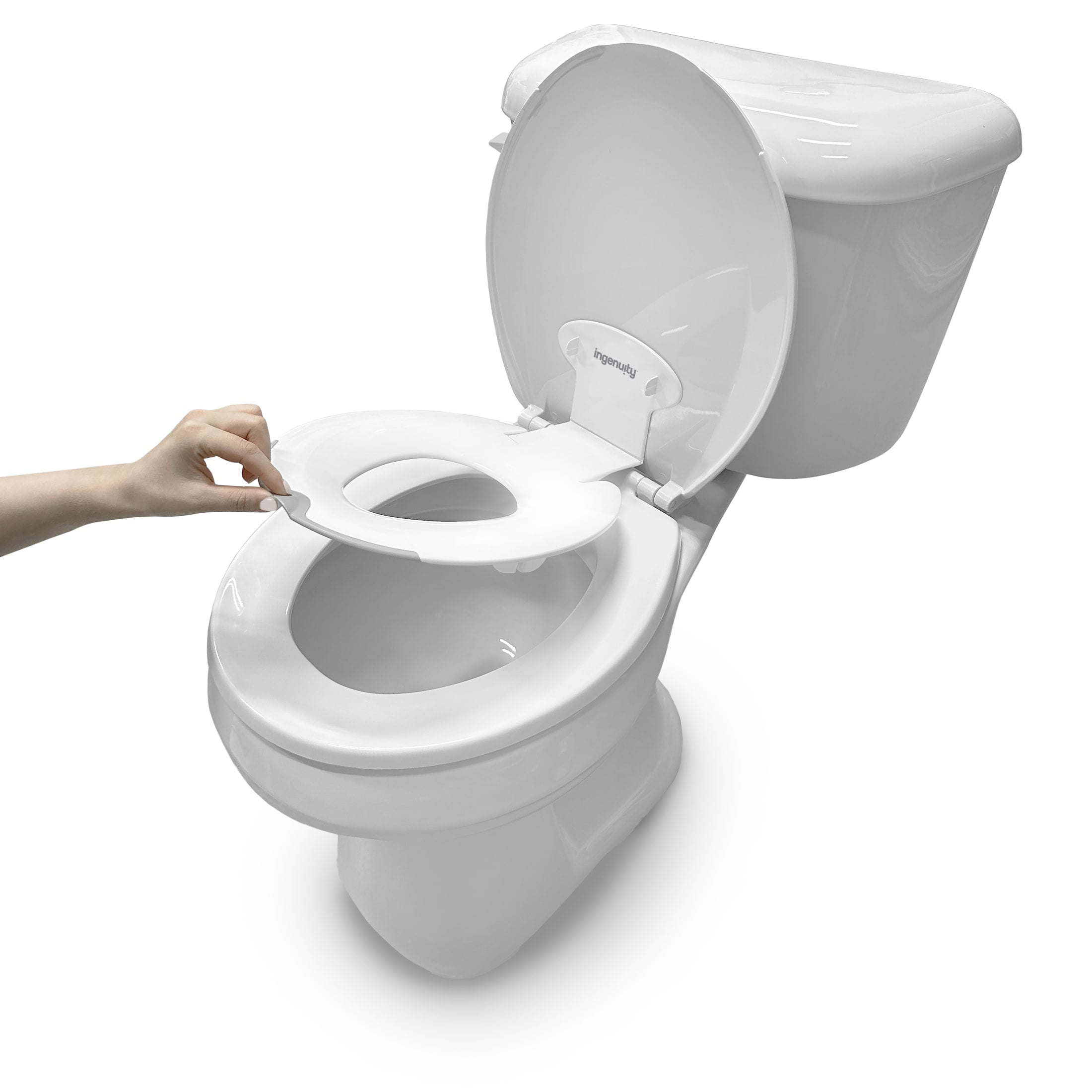 (2 pack) Ingenuity Flip & Sit Potty Seat - For Ages 18 Months, Up to 50 Pounds