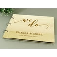 thumbnail image 3 of Rustic Wedding Wooden Engraved Bride & Groom Name Advice Book Personalized Guest Book, 3 of 6