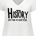 thumbnail image 4 of Inktastic History Repeats Women's Plus Size V-Neck T-Shirt, 4 of 5