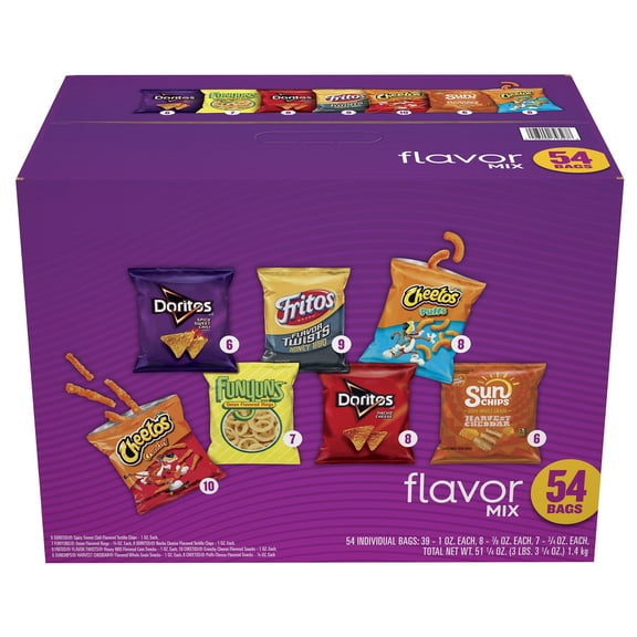 Frito Lay Snack Mix Flavor Variety Pack, 51.25 Oz X 54 Count