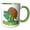 Green/White, variant on 3drose, Silly Slow Poke Turtle Cartoon, 15oz Mug