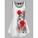 thumbnail image 2 of Tank Top con Falda con Lazo de Talla Extra con Estampado de Flores Rosegal  Camisetas sin mangas de talla grande, 2 of 5