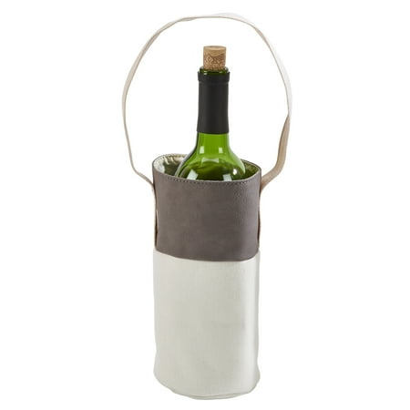 

Creative Gifts International Leatherette Wine Tote Grey