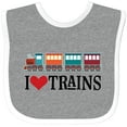 thumbnail image 3 of Inktastic I Love Trains Boys or Girls Baby Bib, 3 of 4