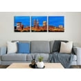 thumbnail image 3 of Cleveland Skyline City Wall Art - Ohio City Night Scene Pictures Canvas Prints American Panoramic Cityscape Posters for Living Room Bedroom Office Wall Decor Framed 16"x16"x3, 3 of 6