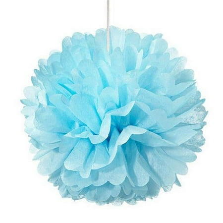 Small Paper Pom Pom, Blue
