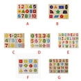 thumbnail image 2 of SDJMa Wooden Peg Puzzles for Toddlers Ages 1-5, Alphabet Number Shape Puzzles Preschool Educational Pegged Board for Kids Boys and Girls 1 2 3 4 5 Years Old, 2 of 8
