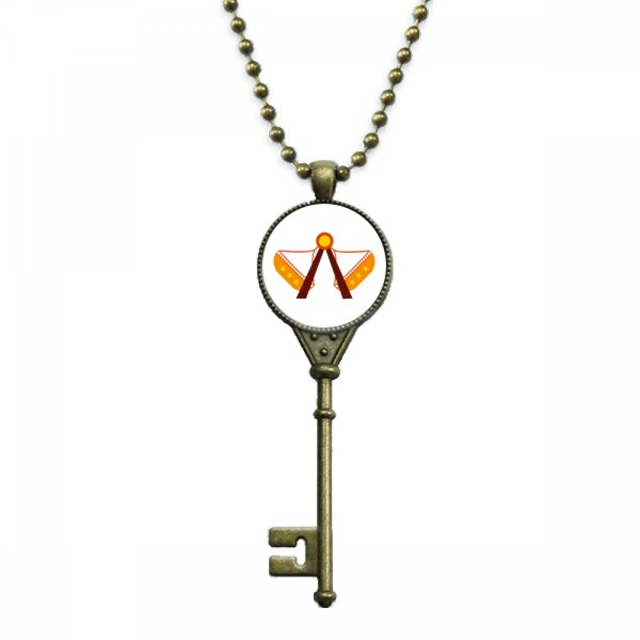 Amusement Park Color Facilities Illustration Key Necklace Pendant Tray Embellished Chain