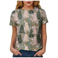 thumbnail image 6 of TOWED22 Christmas Shirts Women Merry Christmas Printed T-Shirts Short Sleeve Holiday Tee Xmas Gift Tops,XXL, 6 of 9