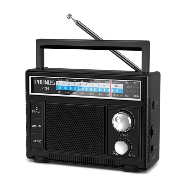 Radio portátil PRUNUS J-136 AM FM con altavoz y AUX