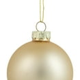 thumbnail image 6 of Northlight 2-Finish Glass Christmas Ball Ornaments - 2.5" (60mm) - Champagne Gold - 9ct, 6 of 8